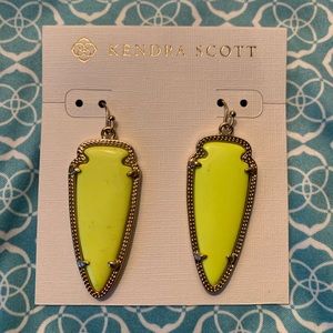 Kendra Scott Sky Earrings in Neon Yellow